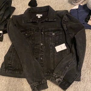 Black denim jacket